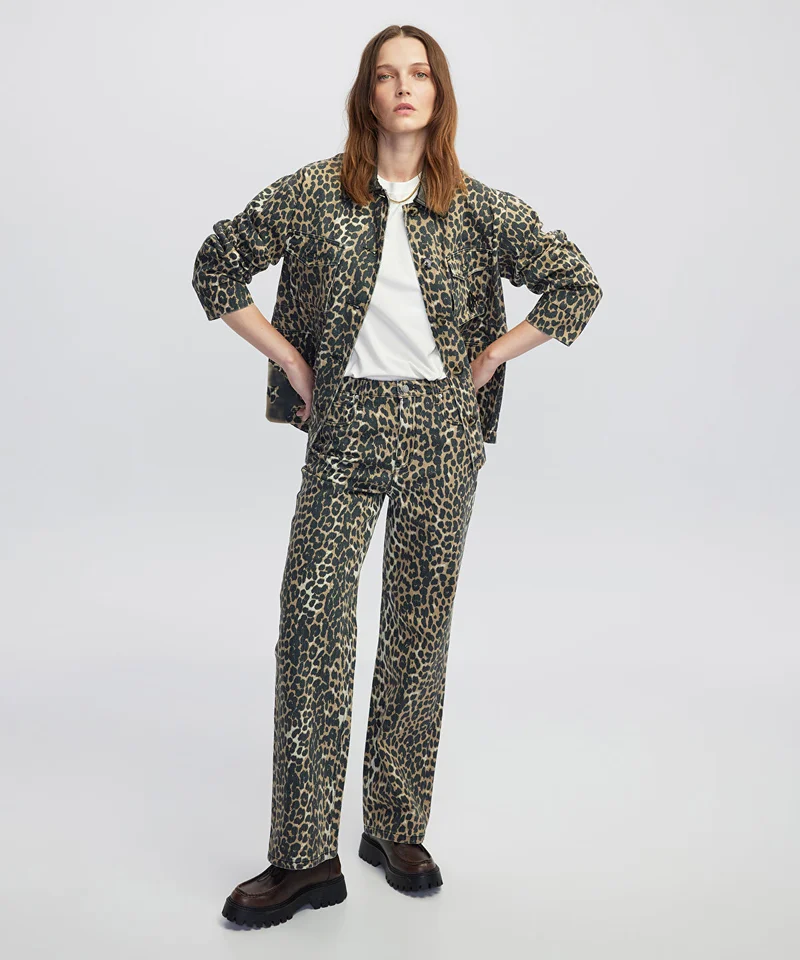 ابيكول Leopard Print Coat